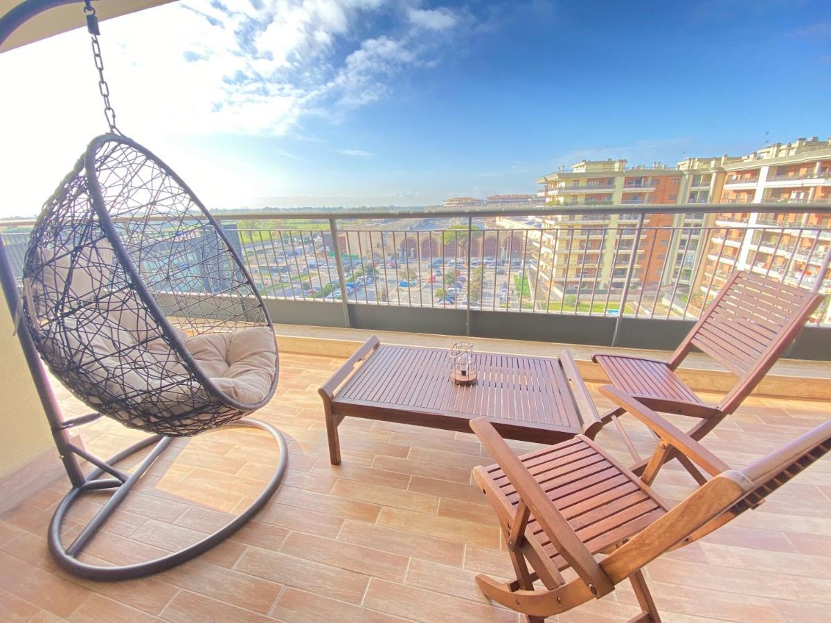 Ferienwohnung Casa Relax Con Terrazza Panoramica Fiumicino Exterior foto